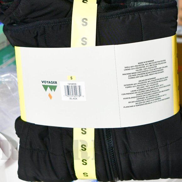 Voyager Men's Polar Fleece Lined Puffer Jacket - Black - Picture 8 of 8